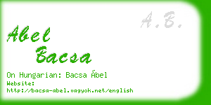 abel bacsa business card