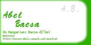 abel bacsa business card